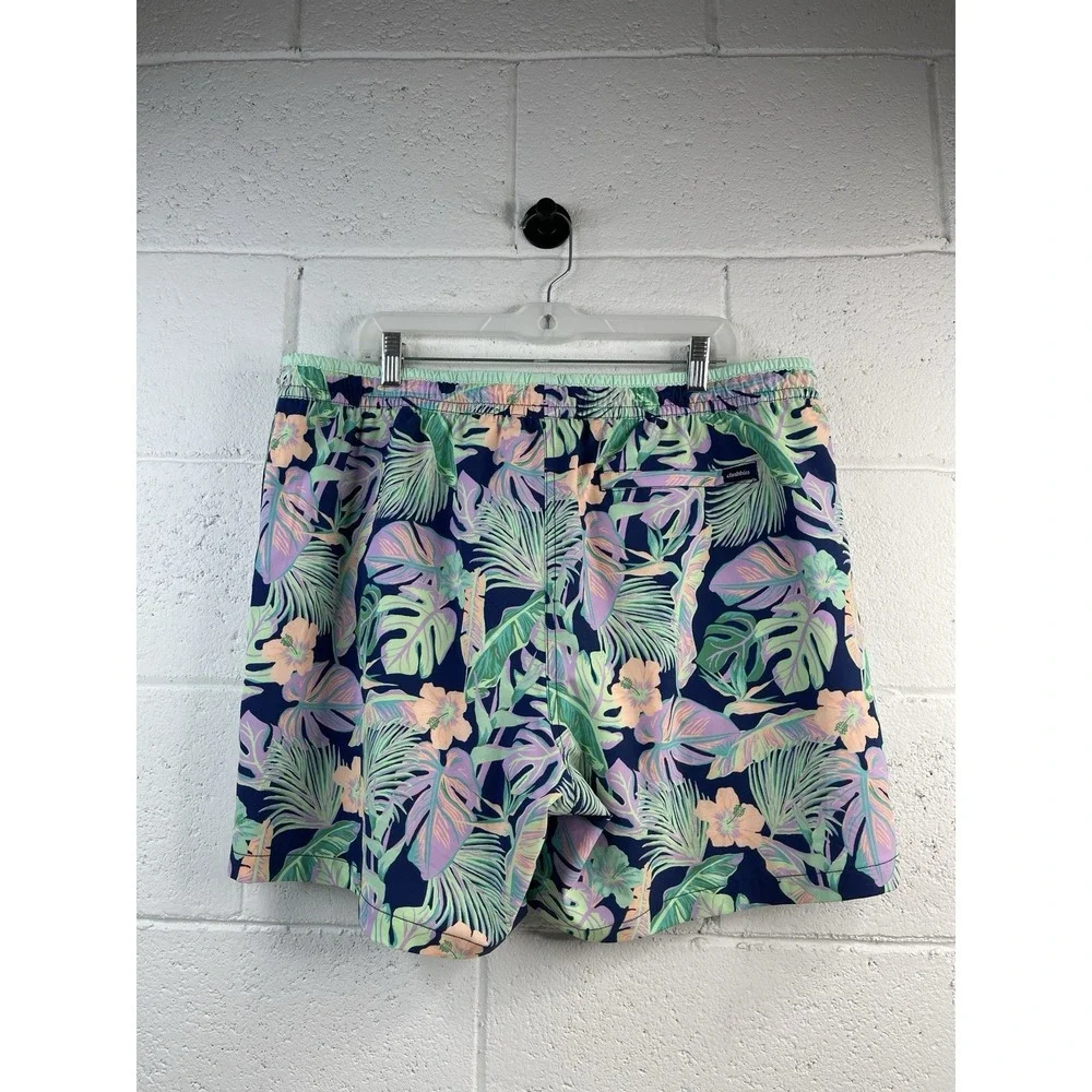 Chubbies‎ Shorts Mens 2XL Blue Tropical Floral Swim Trunks 5.5 Inseam Lined Mesh